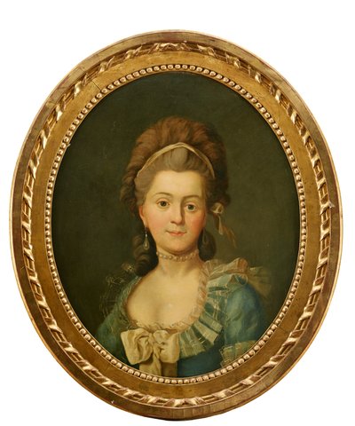 Porträt einer unbekannten Frau in nationaler Tracht, ca. 1780 von David von Kraffts